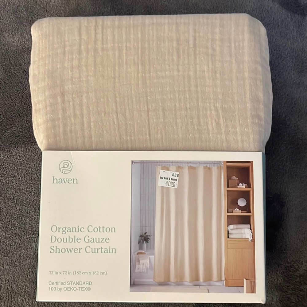 Brand New Organic Cotton Shower Curtain